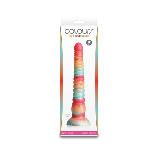 NS - Colours - Stacked - 9" Dildo - Red/Gold