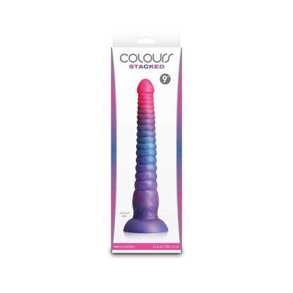 NS - Colours - Stacked - 9" Dildo - Pink/Blue