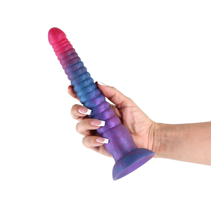 NS - Colours - Stacked - 9" Dildo - Pink/Blue