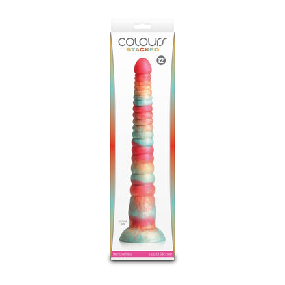 NS - Colours - Stacked - 12" Dildo - Red/Gold