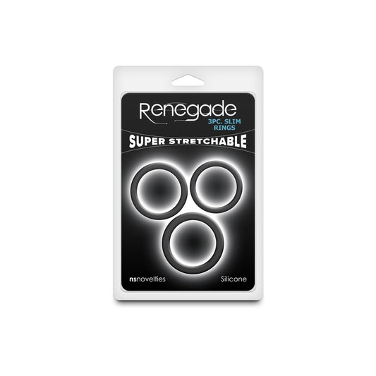 NS - Renegade - 3pc Slim Rings - Black
