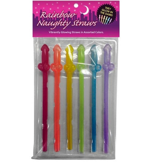Kheper - Glow-in-the-Dark Rainbow Naughty Straws