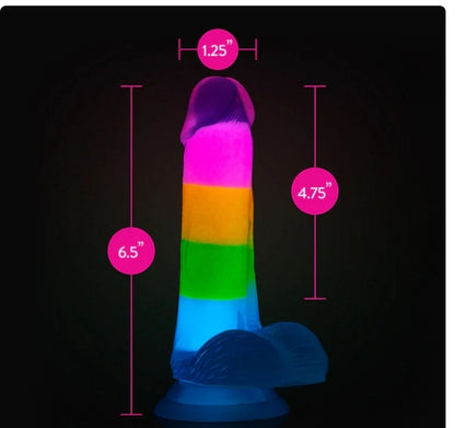 Blush - Neo Elite-Glow in the Dark-Rainbow Rave 6.5" - Multicolored