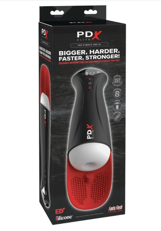 PDX Elite Fap-O-Matic Pro XL - White/Red