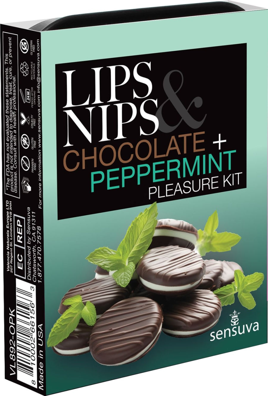 Sensuva - LIPS & NIPS Pleasure Kit Chocolate Peppermint