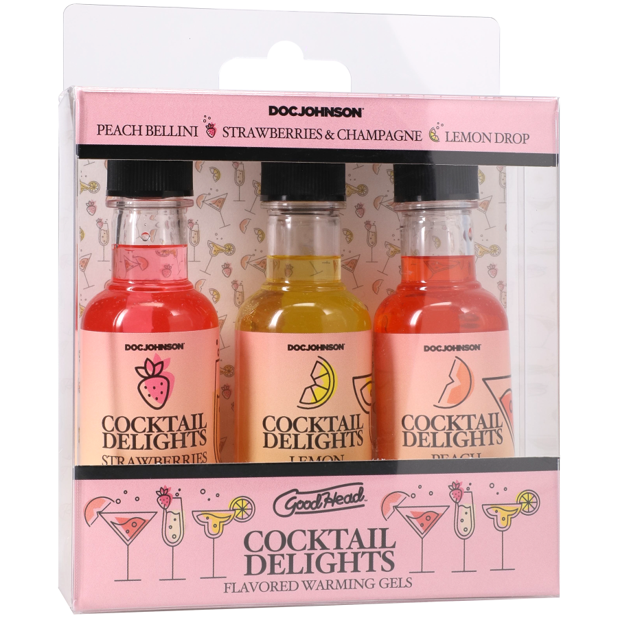 GoodHead Cocktail Delights 3-pack: Peach Bellini, Strawberries&Champagne, Lemon