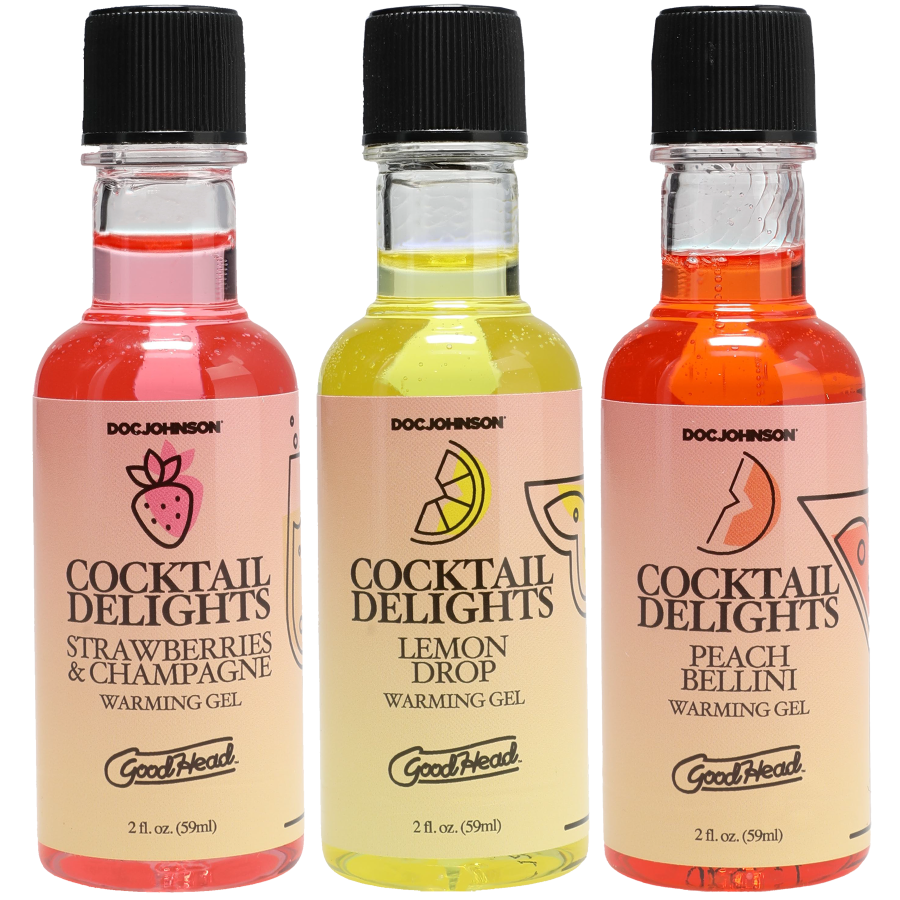 GoodHead Cocktail Delights 3-pack: Peach Bellini, Strawberries&Champagne, Lemon
