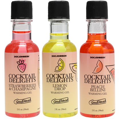 GoodHead Cocktail Delights 3-pack: Peach Bellini, Strawberries&Champagne, Lemon