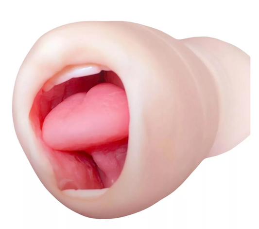 Realistic Mouth Masturbator with Teeth (Natural)