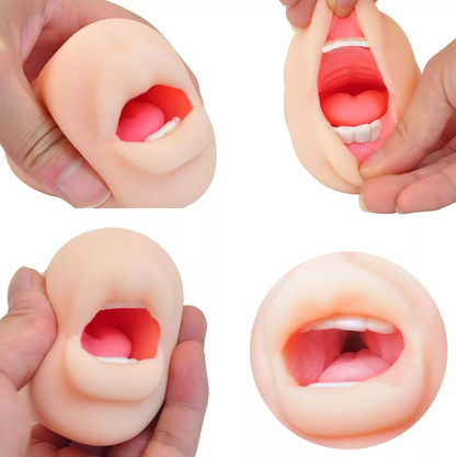 Realistic Mouth Masturbator with Teeth (Natural)
