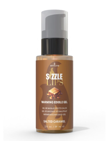 Sensuva - Sizzle Lips Warming Gel - Salted Caramel 2oz. Bottle