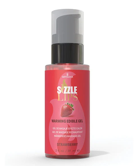 Sensuva - Sizzle Lips Warming Gel - Strawberry 2oz. Bottle