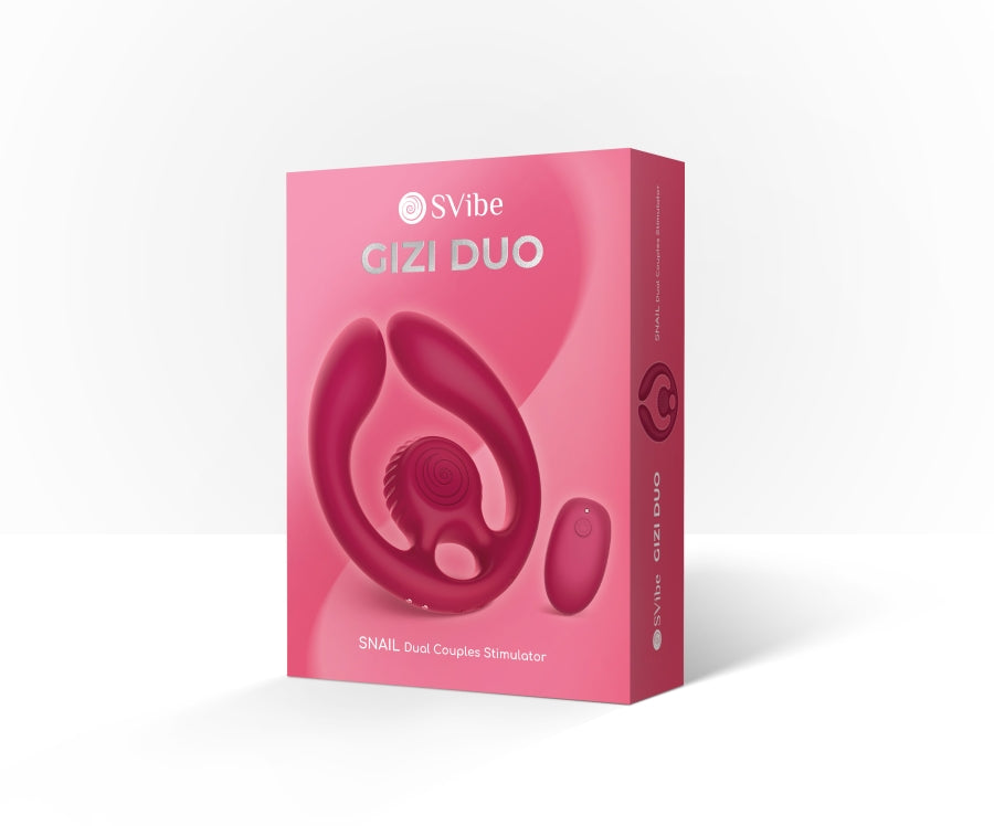 SVibe Snail GIZI Duo Couples Stimulator Burgundy