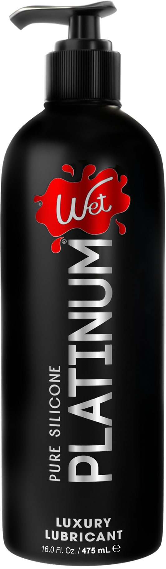 WET Platinum Silicone Lubricant 16 Fl.oz/475mL w pump
