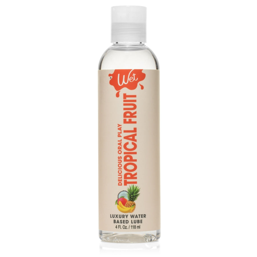 WET Delicious Oral Play Tropical Explosion Waterbased Flavored Lubricant 4Fl.oz