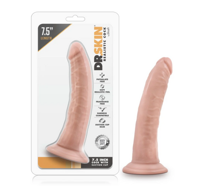 Blush - Dr. Skin - 7.5" Cock With Suction Cup - Vanilla