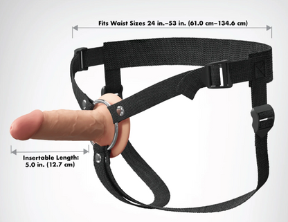 Fantasy X-Tensions Elite 5" Silicone Hollow Strap-On Dual Density - Light