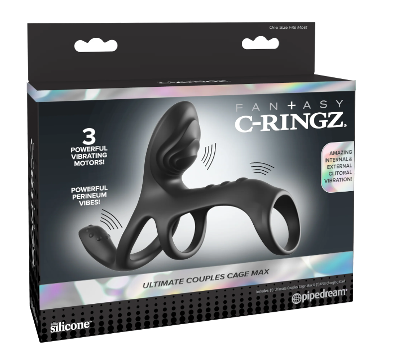 Fantasy C-Ringz Ultimate Couples Cage Max - Black