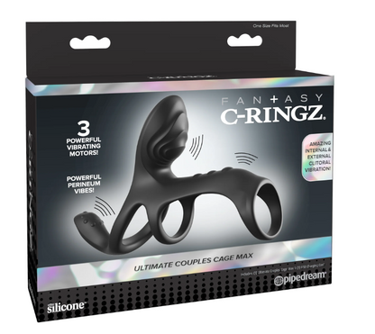 Fantasy C-Ringz Ultimate Couples Cage Max - Black