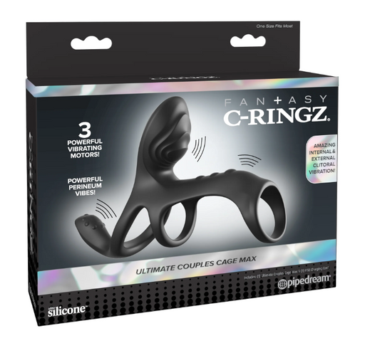 Fantasy C-Ringz Ultimate Couples Cage Max - Black
