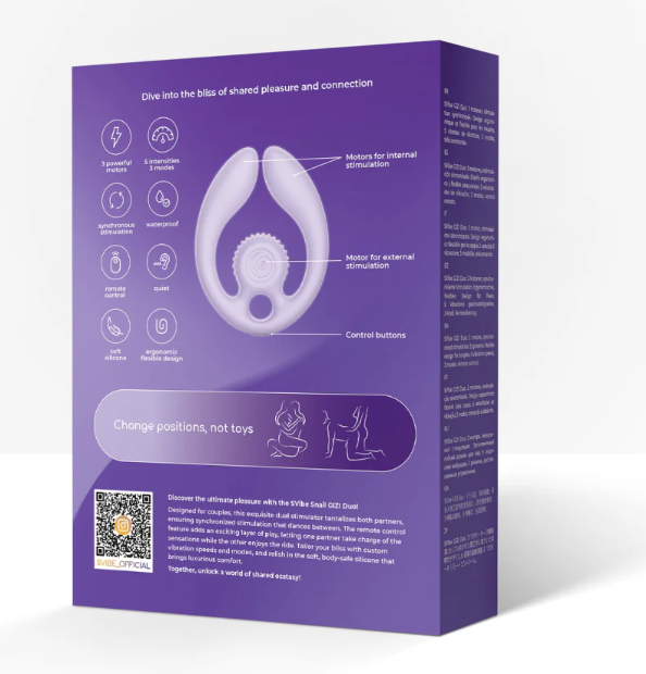 SVibe Snail GIZI Duo Couples Stimulator Lilac