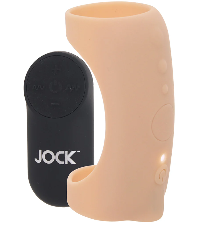 Jock - Vibrating Silicone Penis Sleeve - Light