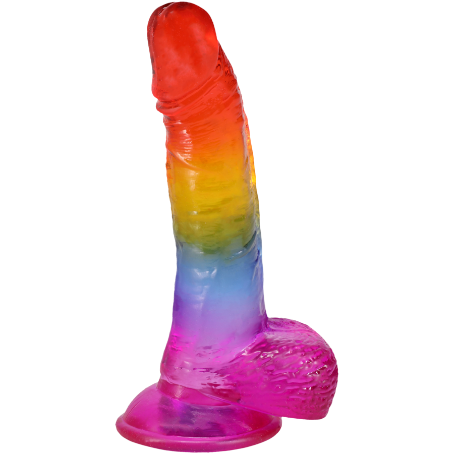 Crystal Jellies - 8.5 Inch Realistic Cock, Rainbow