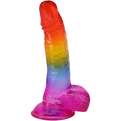 Crystal Jellies - 8.5 Inch Realistic Cock, Rainbow