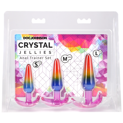 Crystal Jellies - Anal Trainer Set, Rainbow