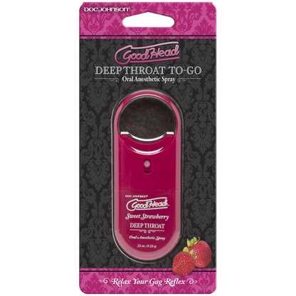 GoodHead - Deep Throat Spray To-Go - Strawberry (.30 fl.oz.)