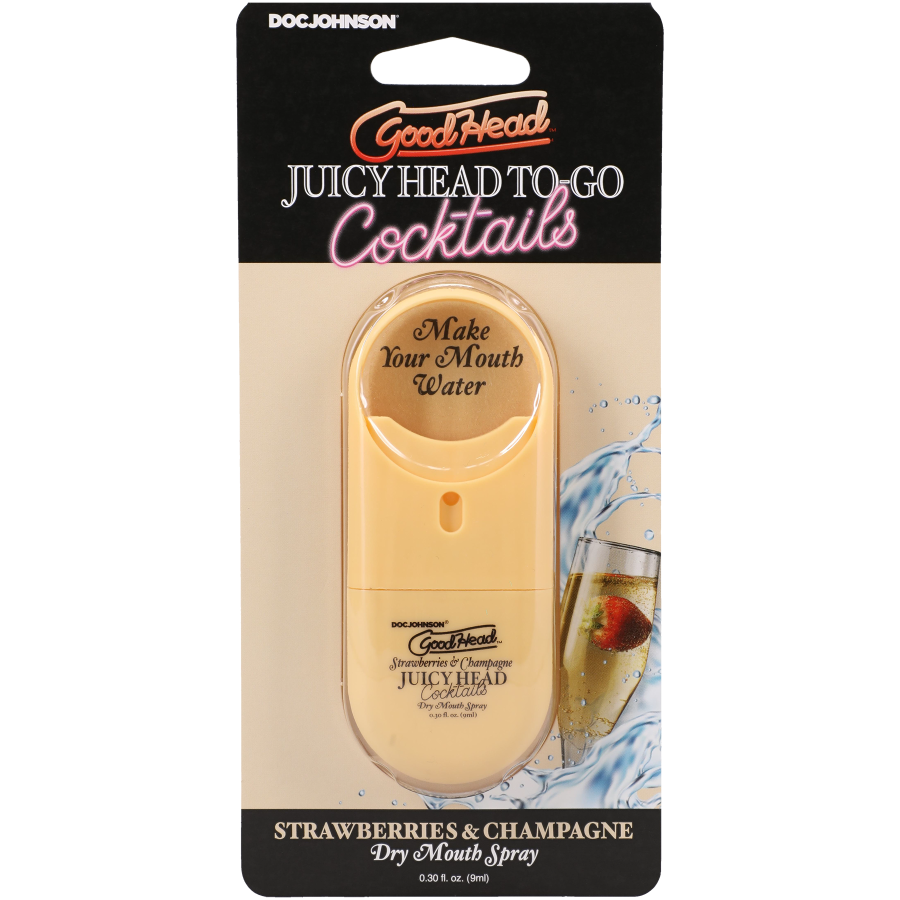 GoodHead - Juicy Head - Cocktails - Dry Mouth Spray To-Go - Strawberries & Champagne - .30 fl. oz.