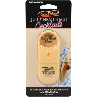 GoodHead - Juicy Head - Cocktails - Dry Mouth Spray To-Go - Strawberries & Champagne - .30 fl. oz.