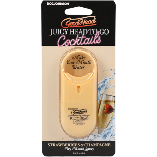 GoodHead - Juicy Head - Cocktails - Dry Mouth Spray To-Go - Strawberries & Champagne - .30 fl. oz.