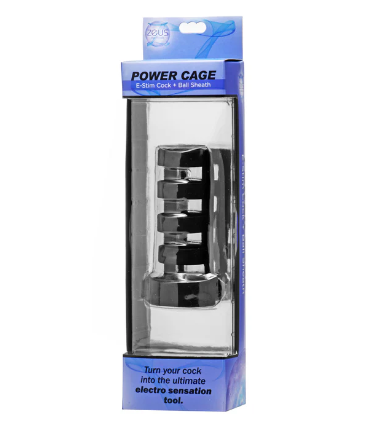 Zeus Electrosex - Power Cage Silicone E-Stim Cock and Ball Sheath