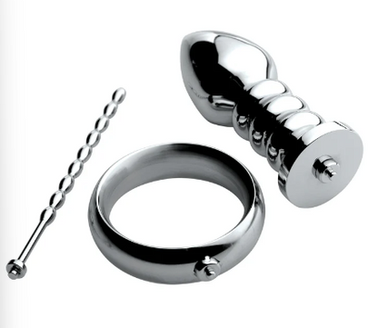 Zeus Electrosex - Deluxe Voltaic For Him Stainless Steel E-stim Kit