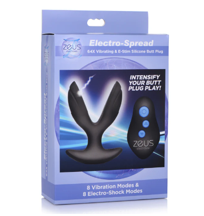 Zeus Electrosex - Electro-Spread 64X Vibrating & E-Stim Silicone Butt Plug