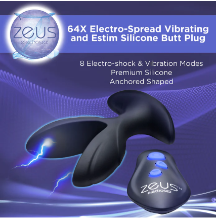 Zeus Electrosex - Electro-Spread 64X Vibrating & E-Stim Silicone Butt Plug