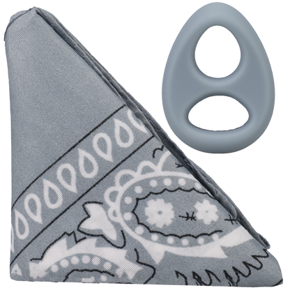 ROCK SOLID - The Code - Silicone C-RING with Bandana - Grey/Black