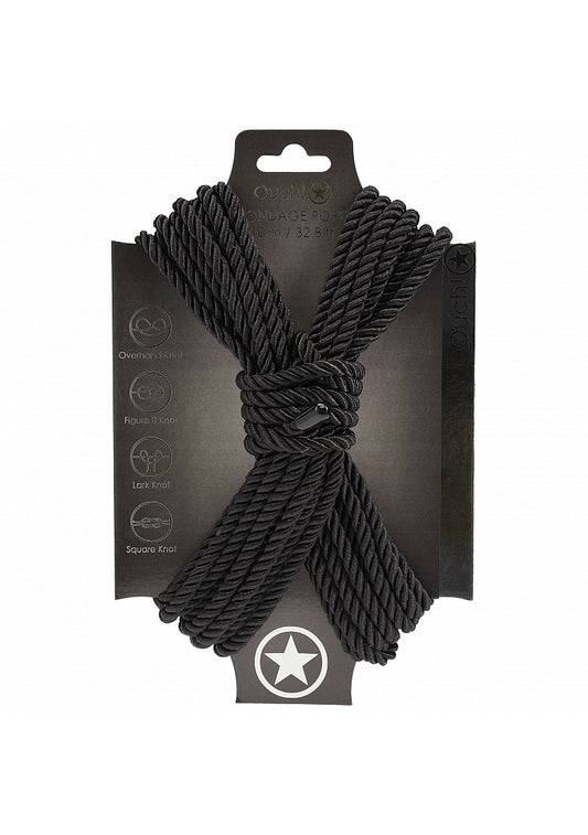 Shots - Ouch! Bondage Rope - 10 Meter - Nylon - Black