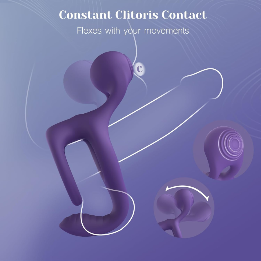 Gemster Couple Cock Ring Purple