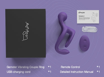 Gemster Couple Cock Ring Purple