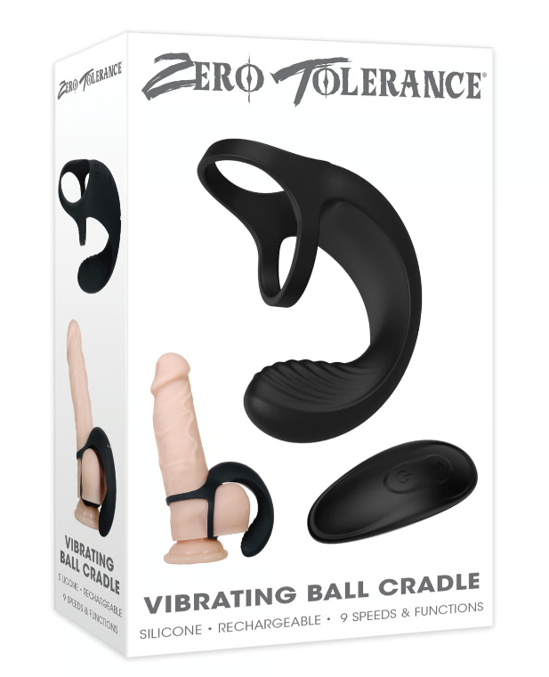Zero Vibrating Ball Cradle Black w/Remote - Black