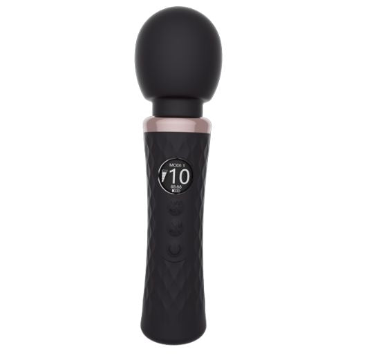 Twin Vibe Wand Vibrator LCD Display Black