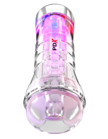 PDX Elite ViewTube XXL See-Thru EZ-Grip LED Stroker - Clear