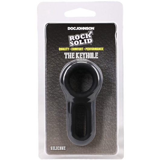 Doc Johnson Rock Solid - The Keyhole - Silicone C-Ring Black