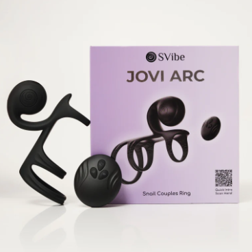SVibe Snail JOVI Arc Couples Ring, Noir Haze