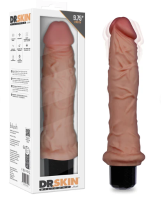 Blush - Dr.Webber 9.75" Realistic Vibrating Silicone G-Spot Dildo - Beige