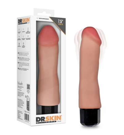 Blush -Dr. Avery 7.5" Realistic Vibrating Silicone G-Spot Dildo - Beige