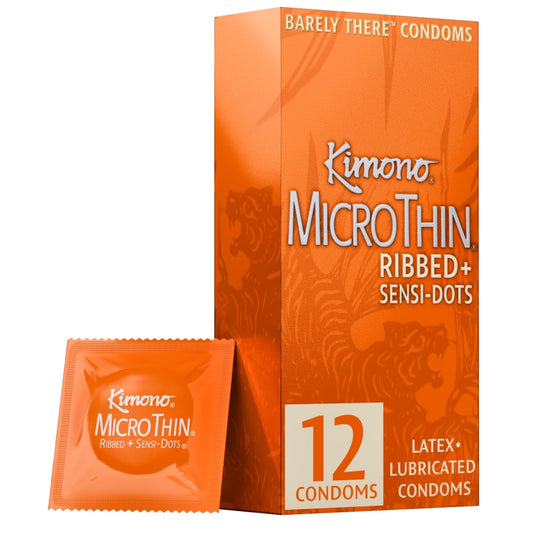 Kimono MicroThin Ribbed & Sensi-Dots 12pk