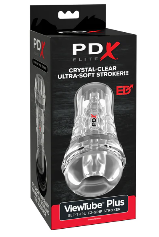 [Damaged Packaging Sale] PDX Elite ViewTube See-Thru EZ-Grip Stroker - Clear